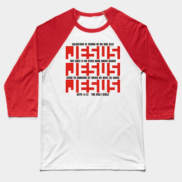 JESUS Baseball T-Shirt by Flabbart